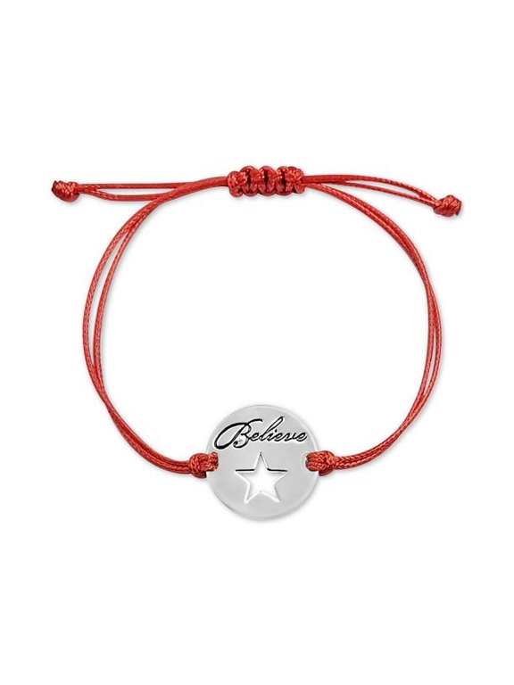 Make-A-Wish Believe Slider Bracelet Red 1 Count