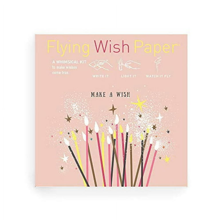Make A Wish, FLYING WISH PAPER - Licensed Original Artwork, Mini Wishing  Kit, 5 x 5