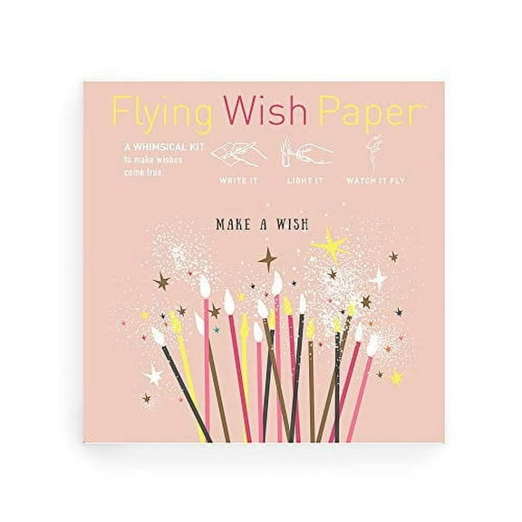 Make A Wish, Flying Wish Paper - Licensed Original Artwork, Mini Wishing Kit, 5" x 5"