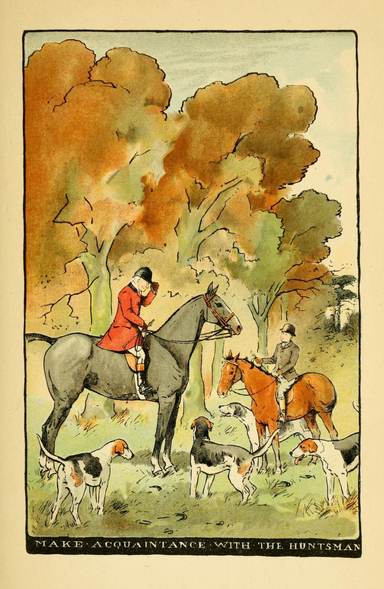 Make Acquaintence with the Huntsmen Canvas Art - Unknown (24 x 36)