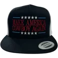 thumbnail image 1 of Make America Cowboy Again Hat, Adjustable Snapback Baseball Cap with Western Embroidery, Patriotic Statement Hat for Men and Women, Perfect for Rodeo, Streetwear and Festivals, 1 of 5
