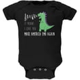 thumbnail image 1 of Make America Emo Again Rawr I Love You Dinosaur Soft Baby One Piece Black 0-3 M, 1 of 1