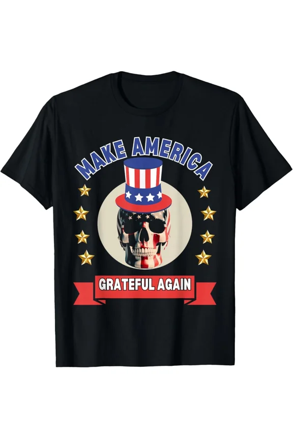 Make America Grateful Again Patriotic Slogan Graphic Unisex T-Shirt ,up to size 5XL