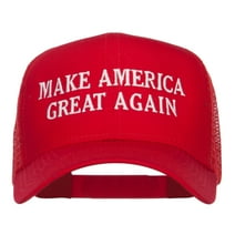 Make America Great Again Embroidered Mesh Cap - Red OSFM