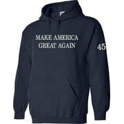 Make America Great Again Pullover Hoodie Embroidered Navy