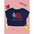 thumbnail image 1 of Make America Great Again Shirt Crop Tee Women's, 1 of 4