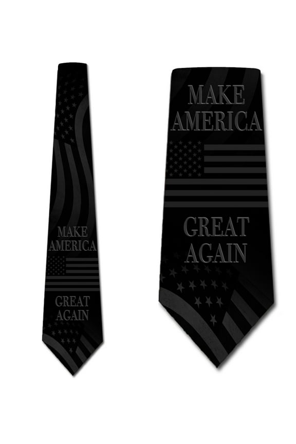Make America Great Again Ties MAGA Necktie Flag Tie by Three Rooker