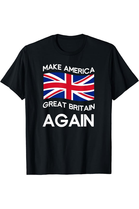 Make America Great Britain UK Flag Shirt Black 2X-Large