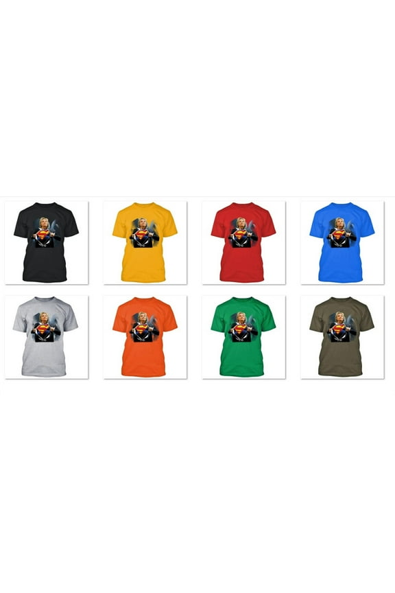 Make America Great Super Hillary Clinton Printed T-shirt Mens Tee Short Sleeve T-Shirt Soft and Comfy Shirt, Lightweight Shirt Color Charcoal X-Large