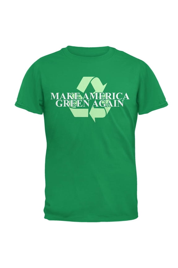 Make America Green Again Recycle Mens T Shirt Irish Green SM