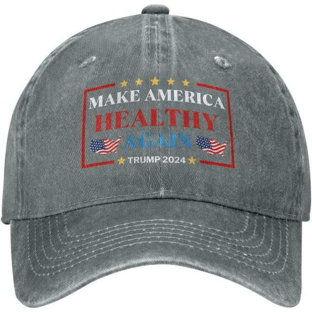 Make America HealthyAgain hat Trump Kennedy 2024 Election BaseballCap Denim Hat