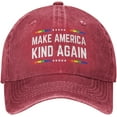 thumbnail image 1 of Make America Kind Again Denim Hat Be Kind Trucker Hat Men Women Dad Baseball Cap, 1 of 8