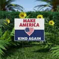 thumbnail image 1 of Make America Kind Again, Yard Sign, Printed 2-Sided -24x18 or 36x24, Metal H-Stake Included, v2, 1 of 6