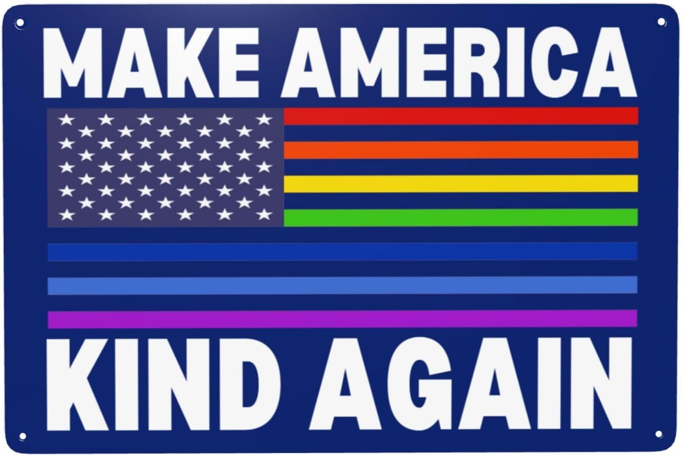 Make America Kind-Again metal sign Lgbt for Kamala Harris Walz 2024 ...