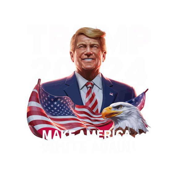 Make America White Again Bald Eagle American Flag Politicians Home Wall Art Sticker Designs Vinyl Stickers For Home House Walls Rooms Windows Bedroom Decoration Size (28x28 inch)