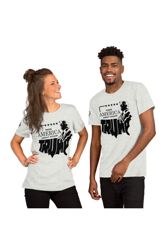 Make America great again Trump t-shirt (Ash, 4XL)