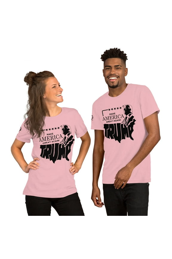 Make America great again Trump t-shirt (Pink, M)