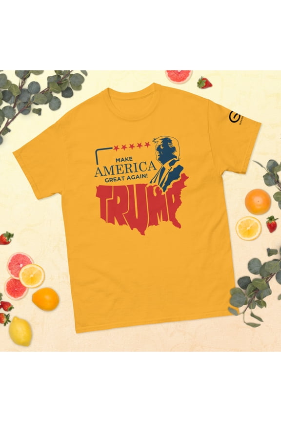 Make America great again Trump t-shirt v2 (Gold, XL)