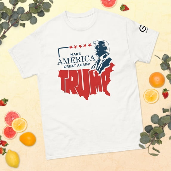 Make America great again Trump t-shirt v2 (White, 2XL)