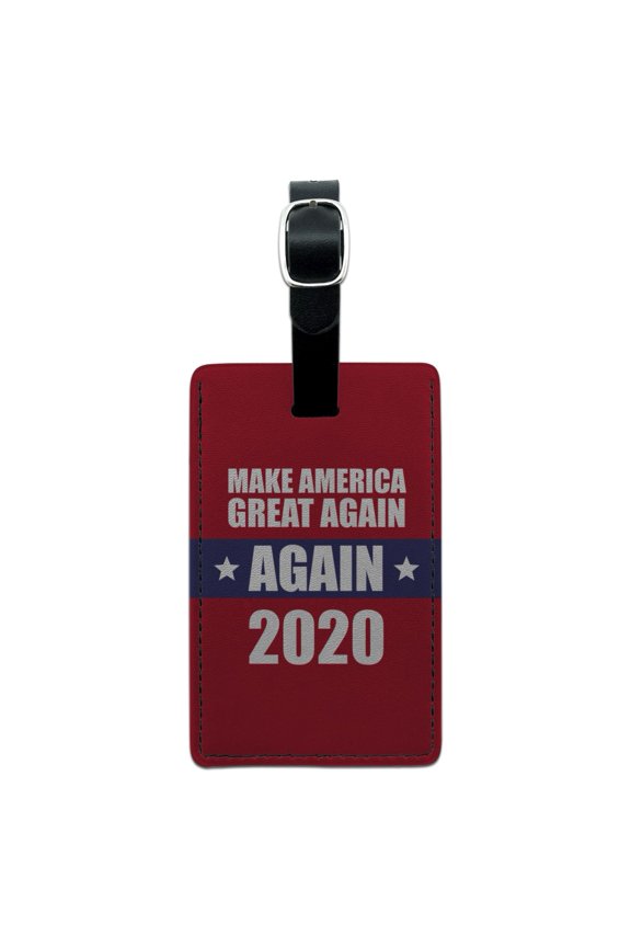 Make American Great Again Again 2020 Rectangle Leather Luggage Card ID Tag