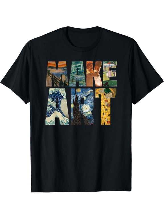 | Funny Artist Artistic Humor Painting Cool T-Shirt T-Shirt- Classic Unisex 100% Cotton Crew Neck T-Shirt Regular Fit Breathable Casual Everyday Wear