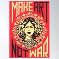 thumbnail image 1 of Make Art Not War Frida Kahlo Poster Wall Art, Modern Wall Decor For Living Room Bedroom, 12x18 UNFRAMED, 1 of 3