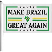 Make Brazil Great Again 3x5 Ft Flags Double-Sided Flags High Definition Printing Weather Resistant Sports Festivals