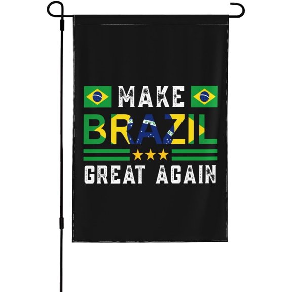 Make Brazil Great Again Garden Flag Yard Sign 12x18 Flags For Outside Outdoor House Decorations