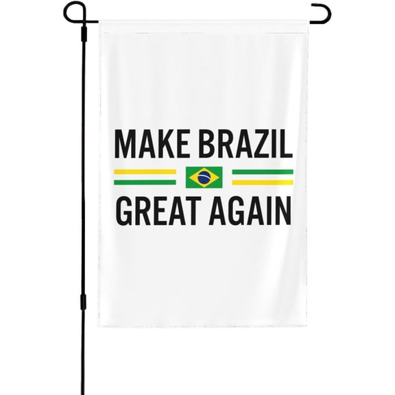 Make Brazil Great Again Garden Flag Yard Sign 12x18 Flags For Outside Outdoor House Decorations