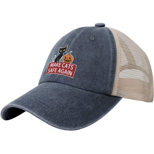 Make Cats Safe Again Trucker Hats Retro Election 2024 Presidential