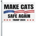 Make Cats Safe Again Trump 2024 Save America Again 3x5 Flag Banner Yard