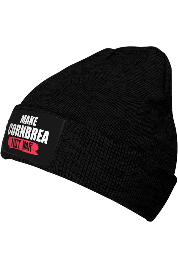 Make Cornbread Not War Beanie for Men Women Slouchy Hat Acrylic Knit Cuff Beanie Cap