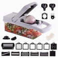 thumbnail image 1 of Make & Create Stainless Steel 22-in-1 Vegetable Chopper, Slicer, Spiralizer, Food Processor, and Kitchen Cutter, 1 of 6