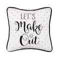 thumbnail image 1 of Let's Make Out Embroidered Small/Petite Accent Pillow Decor Decoration Accent Small/Petite Accent Pillow Square With Funny Saying Polka Dots For Bed Living Room Chair, 1 of 6