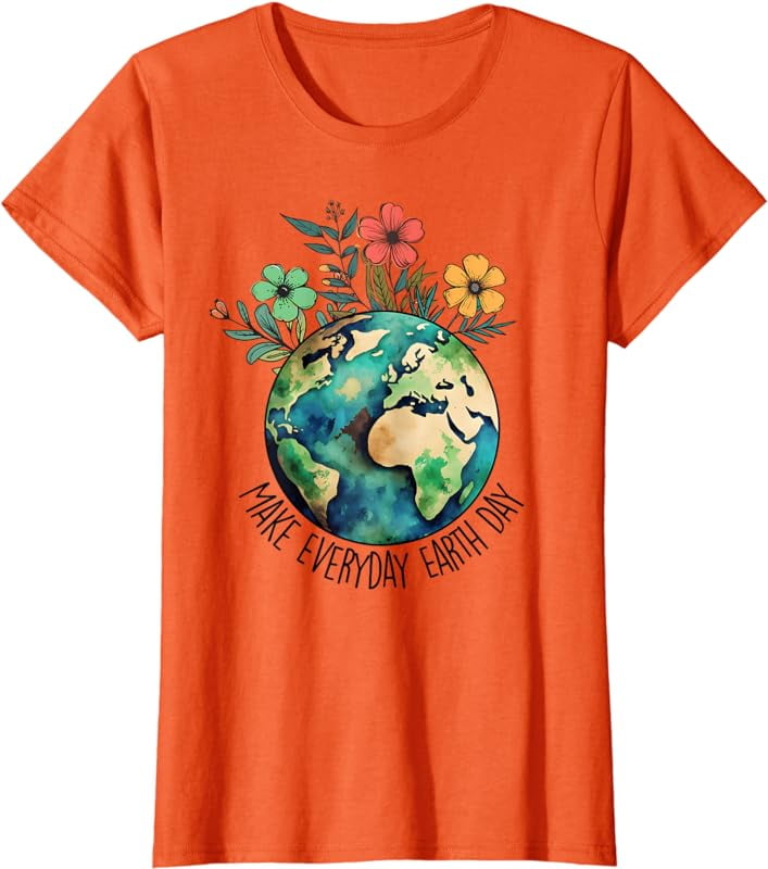 Make Every Day Earth Day Wildflower Save Planet T-Shirt - Walmart.com