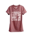 thumbnail image 1 of Make Every Day Earth Day Women's Fashion Relaxed T-Shirt Tee Heather Rouge 2X-Large, 1 of 3