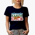 thumbnail image 1 of Make Everyday Earth Day Quote Art, Environmentalist Merch Gift, Navy Blue T-Shirt, Large, 1 of 5
