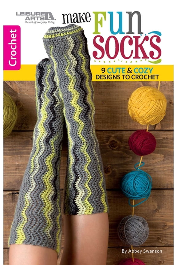 Make Fun Socks: 9 Cute & Cozy Designs to Crochet, (Paperback)