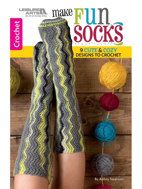 Make Fun Socks: 9 Cute & Cozy Designs to Crochet, (Paperback)