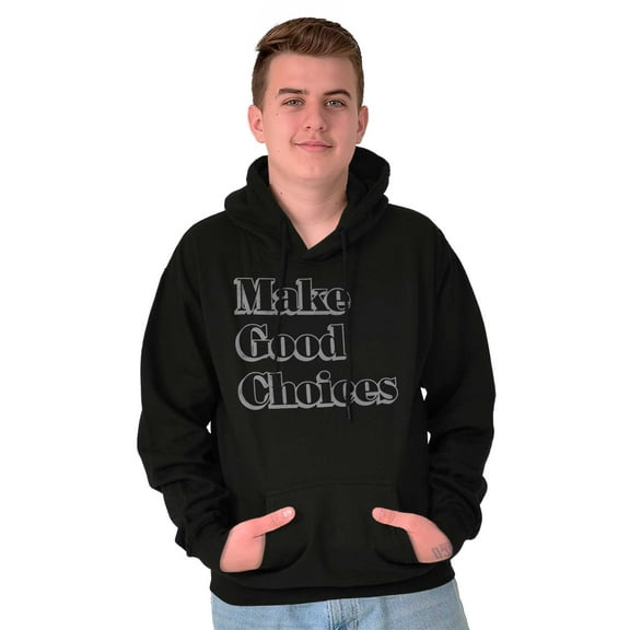 Make Good Choices Motivational Gym Unisex Plus Size Hoodie Brisco Brands 2X