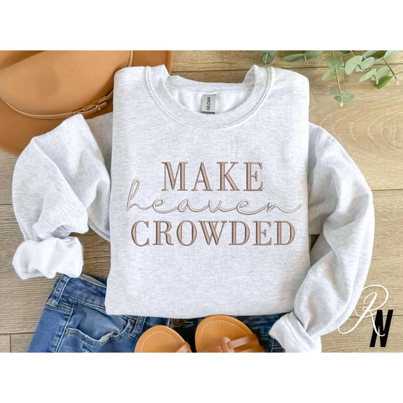 Make Heaven Crowded Embroidered Sweatshirt
