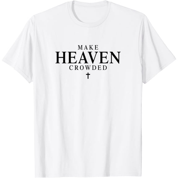 Make Heaven Crowded Retro Patriotic Christian Faith USA Flag T-Shirt Shirts