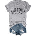thumbnail image 1 of Make Heaven Crowded Shirt Make Heaven Crowded Shirts Christian Clothing For Women Men, 1 of 7