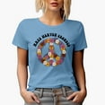 thumbnail image 1 of Make Heaven Crowded with a Floral Peace Sign Art Merch Gift, Baby Blue T-Shirt, Medium, 1 of 5