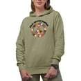 thumbnail image 1 of Make Heaven Crowded with a Floral Peace Sign Art Merch Gift, Sand Hooded Sweatshirt or Hoodie, Medium, 1 of 5
