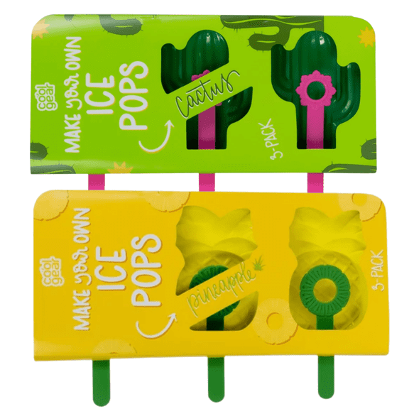 Make Your Ice Pops Tray, Cactus & Pineapple Shaped Popsicle Molds Maker Reusable and Easy to Use Molder with Sticks for Homemade Healthy Snacks, Juice & Fruit Smoothie Candy Pops Set of 2
