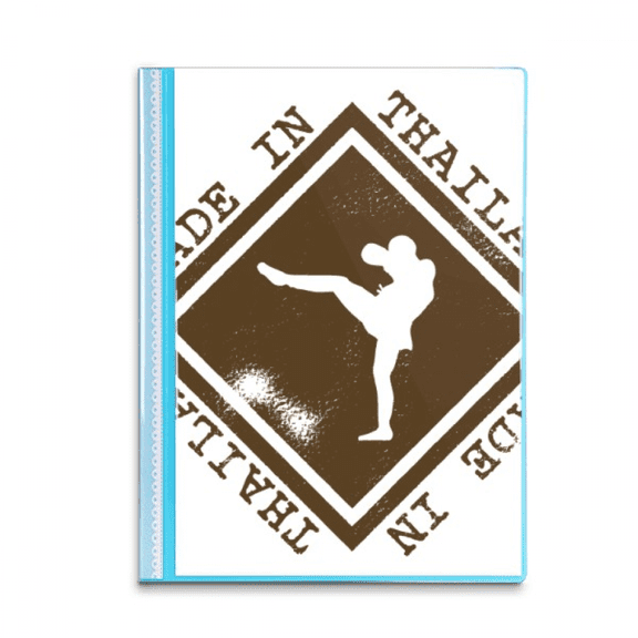 Make In Thailand Boxing Art Illustration Book Sheet Protectors Portfolio Binder Folder