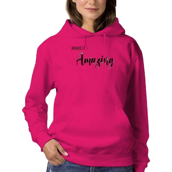 Make It Amazing Crystals Hoodie Women -Image by Shutterstock, Female 4X-Large