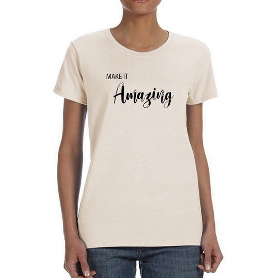 Make It Amazing Crystals T-Shirt Women -Image by Shutterstock, Female Medium