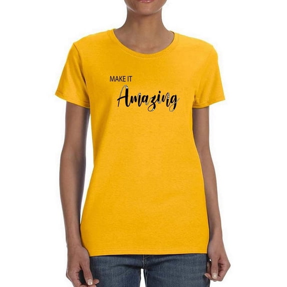 Make It Amazing Crystals T-Shirt Women -Image by Shutterstock, Female x-Large